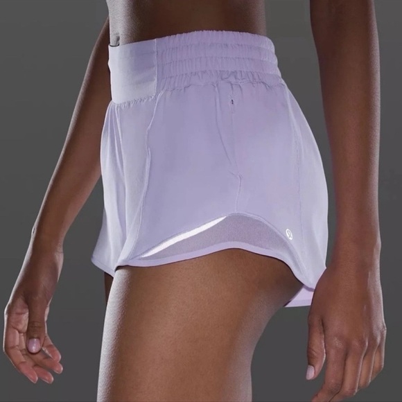 Lululemon Hotty Hot High Rise Athletic Shorts Lavender Dew Purple 12 - Picture 1 of 9